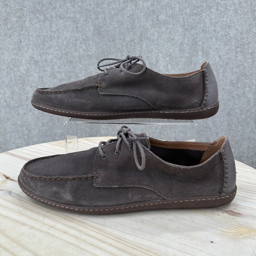 Clarks Saltash Lace Shoes Mens 13 Brown Suede Leather Moccasin Toe